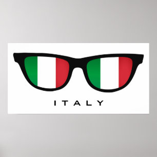 Italien Shades anpassningsbar text och färg poster