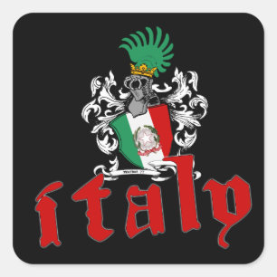 Italien Shield Sticker Fyrkantigt Klistermärke