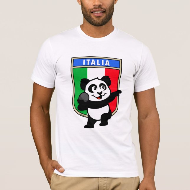Italien Shot Put Panda Tee Shirt (Framsida)