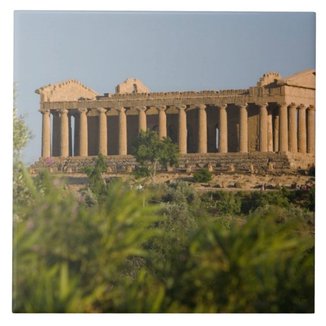 Italien, Sicilien, Agrigento, La Valle dei Templi, Kakelplatta (Framsidan)