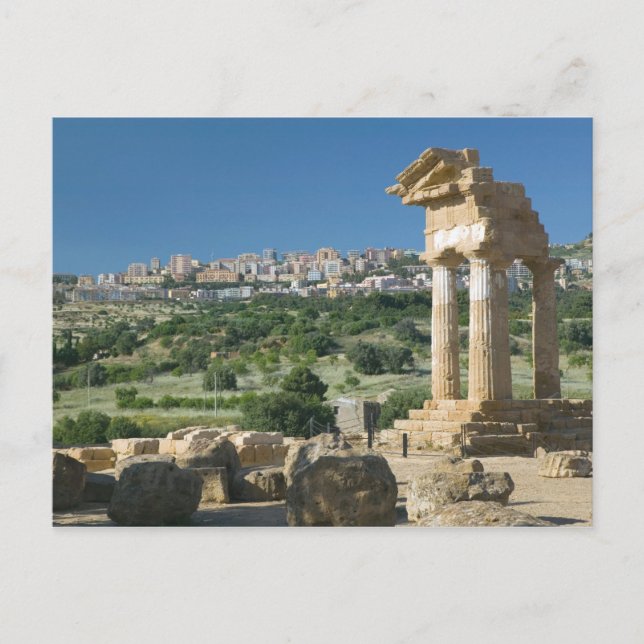 Italien, Sicilien, Agrigento, La Valle dei Templi, Vykort (Framsida)
