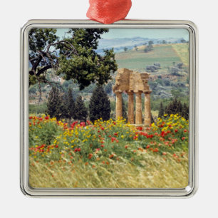 Italien, Sicilien, Agrigento. Ruinerna efter Julgransprydnad Metall