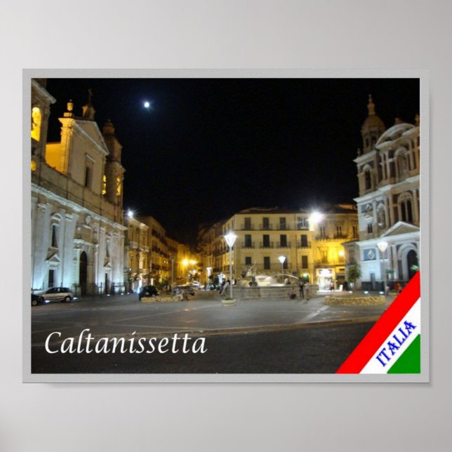 Italien - Sicilien - Caltanissetta - Poster (Framsidan)