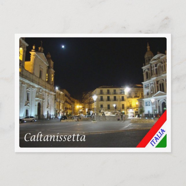 Italien - Sicilien - Caltanissetta - Vykort (Framsida)
