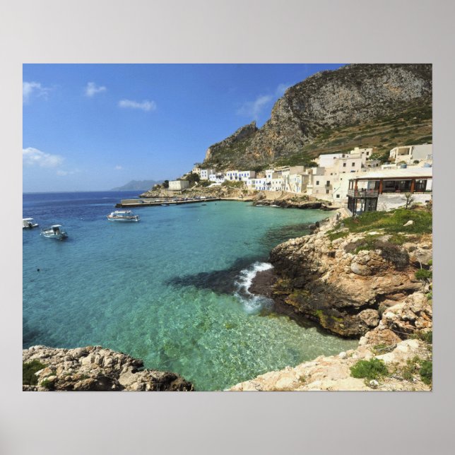 Italien, Sicilien, Egadiöarna, Levanzo Poster (Framsidan)