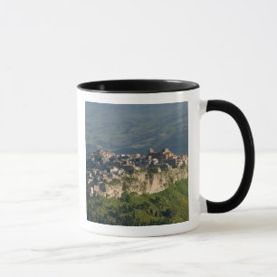 Italien, Sicilien, Enna, Calascibetta, Morgonvy 2 Mugg