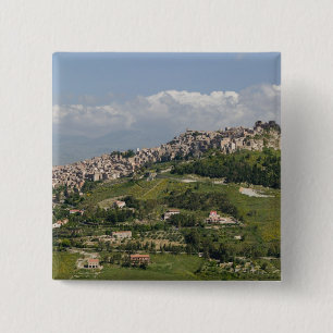 Italien, Sicilien, Enna, Calascibetta, Morgonvy Knapp