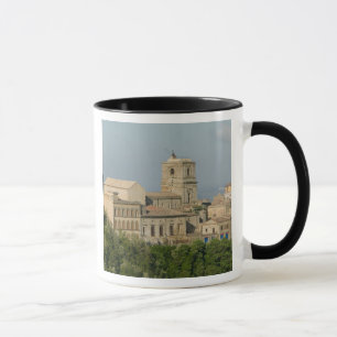 Italien, Sicilien, Enna, Stadsvy från Rocca di 2 Mugg