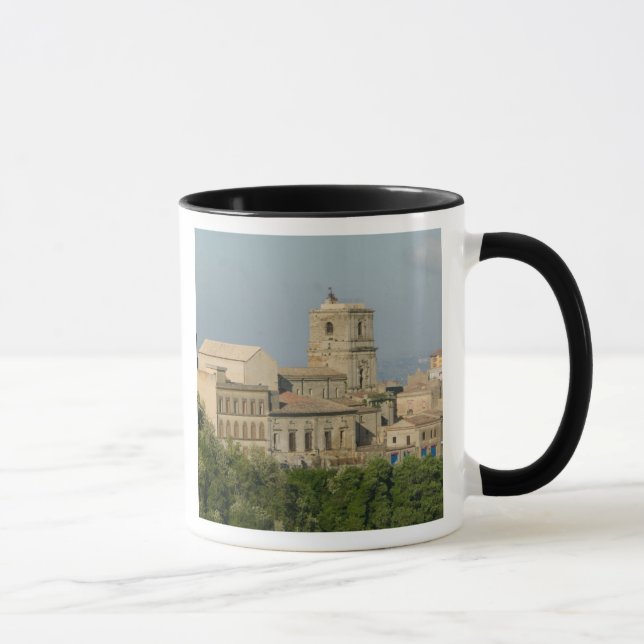 Italien, Sicilien, Enna, Stadsvy från Rocca di 2 Mugg (Höger)