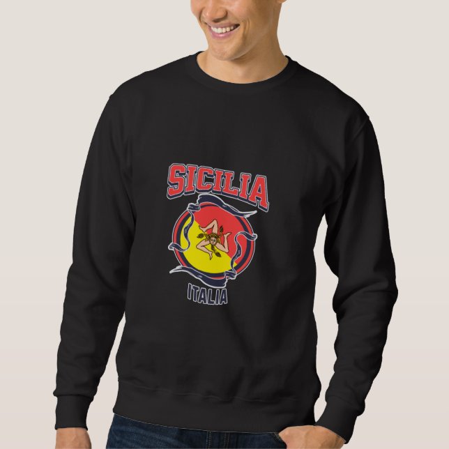 Italien Sicilien Lång Ärmad Tröja (Framsida)
