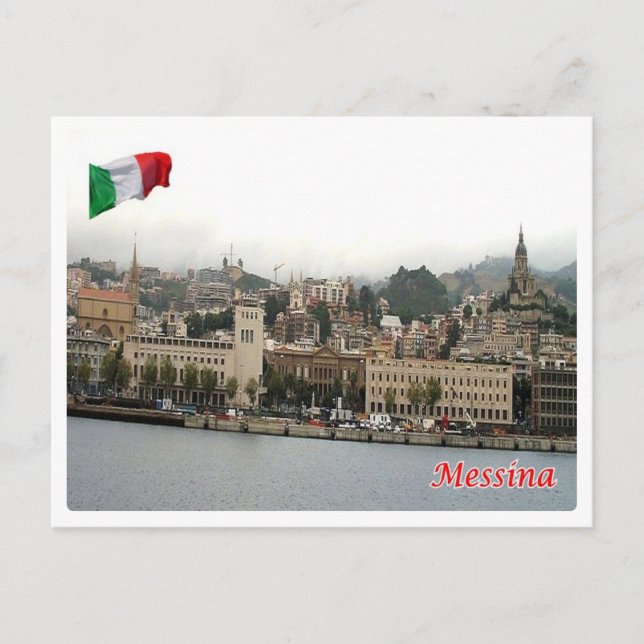 Italien - Sicilien - Messina - Cityscape - Vykort (Framsida)