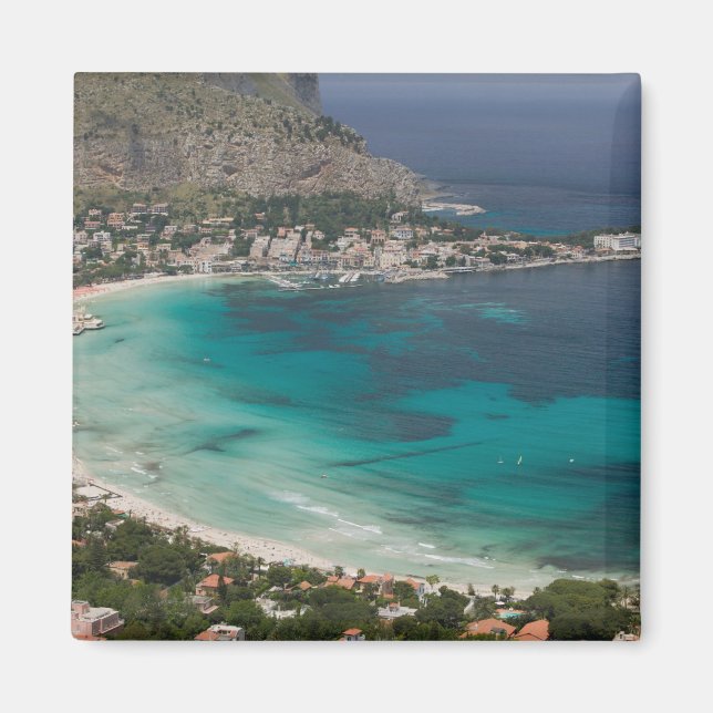 Italien, Sicilien, Mondello, stranden från strande Magnet (Framsidan)