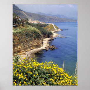 Italien, Sicilien. Norra kusten Sicilien i Poster