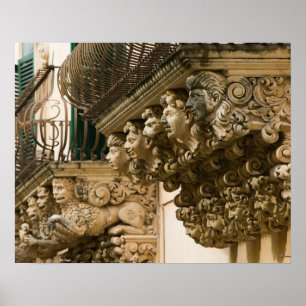 ITALIEN, Sicilien, NOTO: Finaste Baroque-stan i Poster