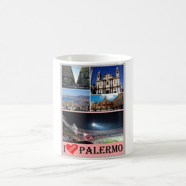 Italien - Sicilien - Palermo - I Kärlek - Kaffemugg (Center)