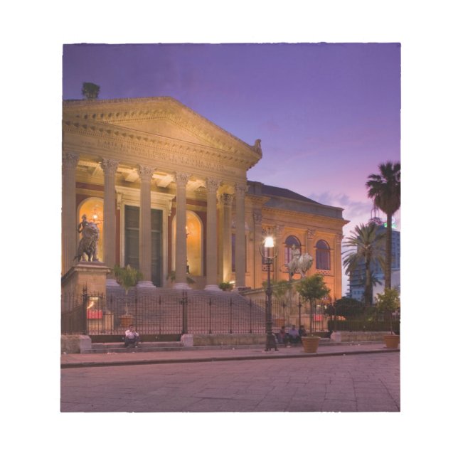 Italien, Sicilien, Palermo, Teatro Massimo Opera Anteckningsblock (Framsida)