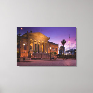 Italien, Sicilien, Palermo, Teatro Massimo Opera Canvastryck