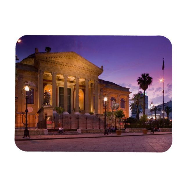 Italien, Sicilien, Palermo, Teatro Massimo Opera Magnet (Horisontell)