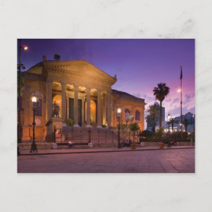 Italien, Sicilien, Palermo, Teatro Massimo Opera Vykort