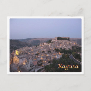 Italien - Sicilien - Ragusa - nattvy - Vykort