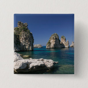 Italien, Sicilien, Scopello, Klippor vid Tonnara Knapp