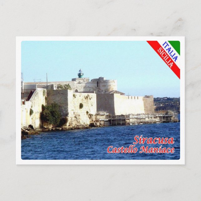Italien - Sicilien - Siracusa - Maniace Castle - Vykort (Framsida)