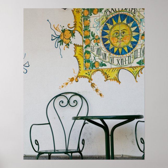 ITALIEN, Sicilien, TAORMINA: Bam, Pub Cafe Detail Poster (Framsidan)