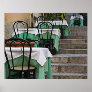 ITALIEN, Sicilien, TAORMINA: Corso Umberto 1, Cafe Poster