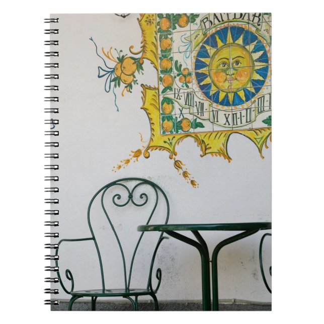 ITALIEN, Sicilien, TAORMINA: Detaljer om bam, kafé Anteckningsbok (Framsidan)