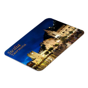 Italien - Sicilien - Taormina efter natt - Magnet