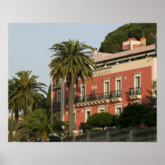 ITALIEN, Sicilien, TAORMINA: Hotell Schuler Poster (Framsidan)