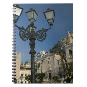 ITALIEN, Sicilien, TAORMINA: Piazza iX Aprile, San Anteckningsbok
