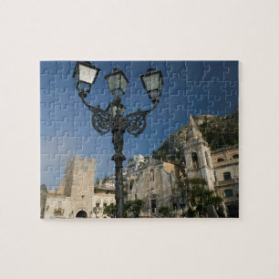 ITALIEN, Sicilien, TAORMINA: Piazza iX Aprile, San Pussel