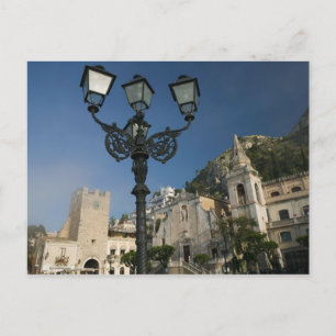 ITALIEN, Sicilien, TAORMINA: Piazza iX Aprile, San Vykort