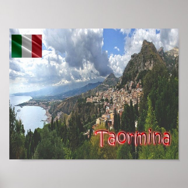 Italien - Sicilien - Taormina - Poster (Framsidan)