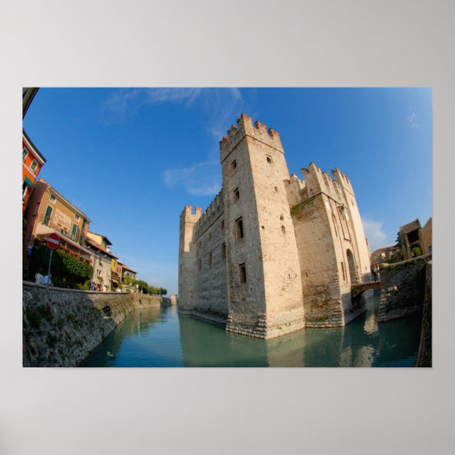 Italien, Sirmione, Sjö Garda, Scaliger Poster (Framsidan)