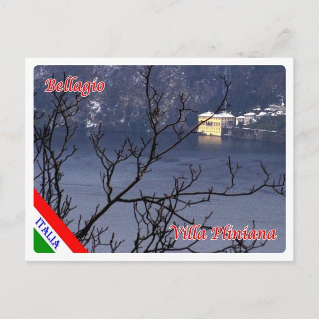 Italien - Sjö Como - Bellagio - Vykort (Framsida)