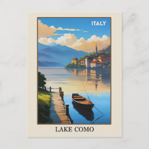Italien Sjö Como Vintage resor Vykort