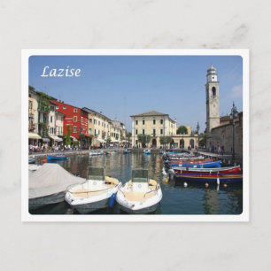 Italien - Sjö Garda - Lazise - hamn - hamn Vykort