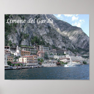 Italien - Sjö Garda - Limone del Garda - Poster