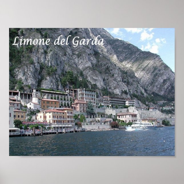 Italien - Sjö Garda - Limone del Garda - Poster (Framsidan)