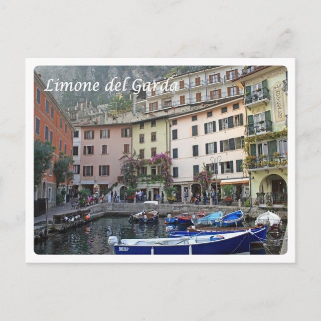 Italien - Sjö Garda - Limone del Garda - Vykort (Framsida)