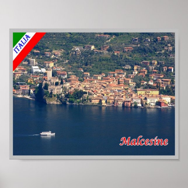 Italien - Sjö Garda - Malcesine - Poster (Framsidan)