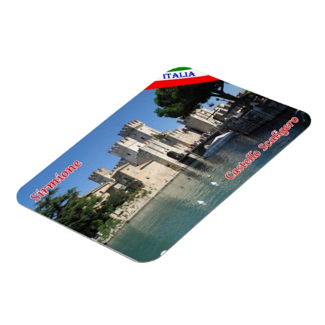 Italien - Sjö Garda - Sirmione - Scaligero Castle  Magnet (Vänstra Sidan)