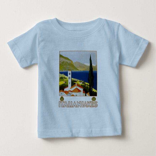 Italien Sjöar Vintage resor Tee (Framsida)
