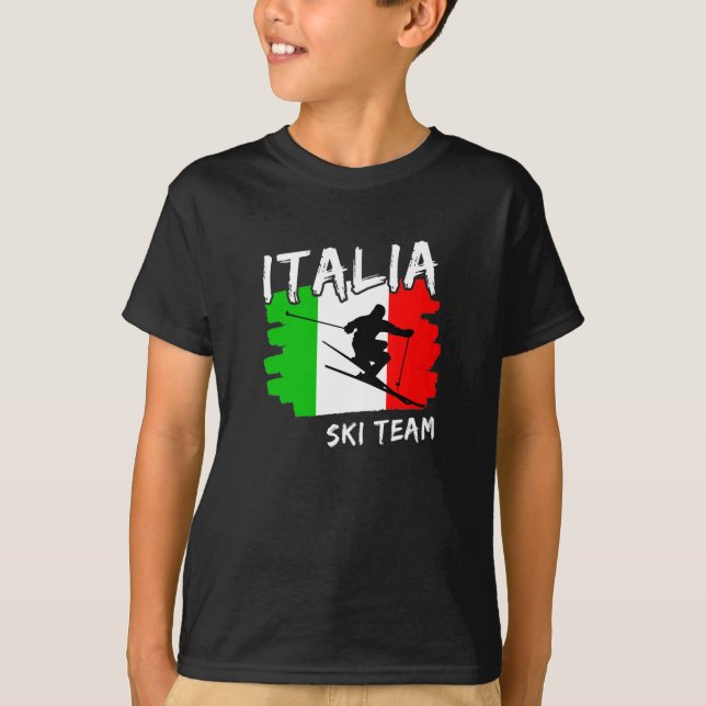 Italien Ski  T-Shirt (Framsida)