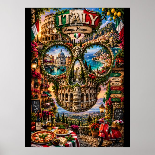 Italien Skull Art Print | State of Mind Poster (Framsidan)