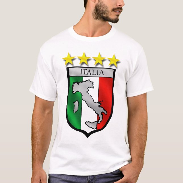 italien skyddar den italienflaggaitalia kartan tee shirt (Framsida)