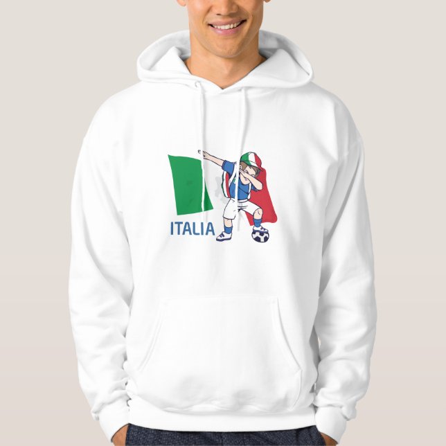 Italien Soccer Fläkt Kid dabbing schoolboy Hoodie (Framsida)