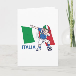 Italien Soccer Fläkt Kid dabbing schoolboy Kort